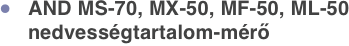 AND MS-70, MX-50, MF-50, ML-50 nedvességtartalom-mérő
